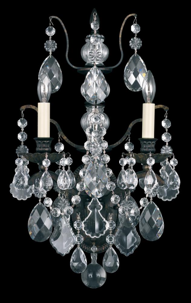 Bordeaux 2 Light 120V Wall Sconce in Heirloom Bronze with Heritage Handcut Crystal