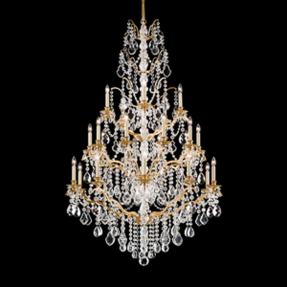 Bordeaux 25 Light 110V Chandelier in Heirloom Gold with Clear Legacy Crystal