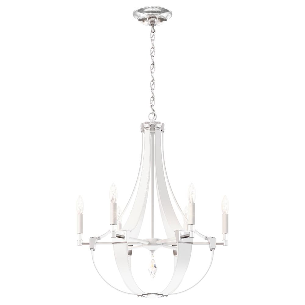 Crystal Empire 6 Light 120V Chandelier in Grizzly Black with Radiance Crystal