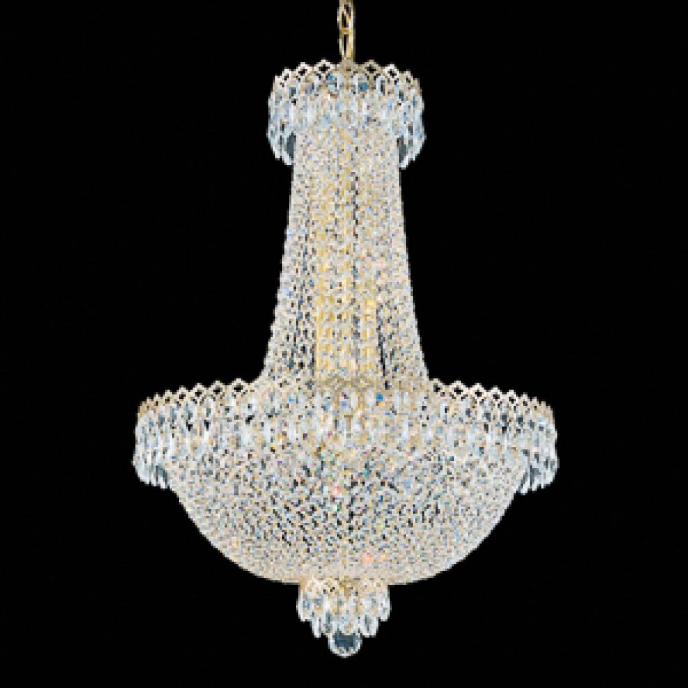 Camelot 12 Light 110V Chandelier in Polished Gold with Clear Gemcut® Crystal