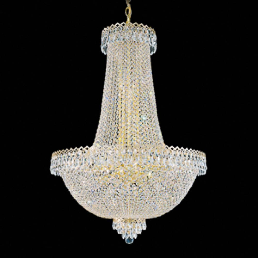 Camelot 31 Light 110V Chandelier in Polished Gold with Clear Gemcut® Crystal