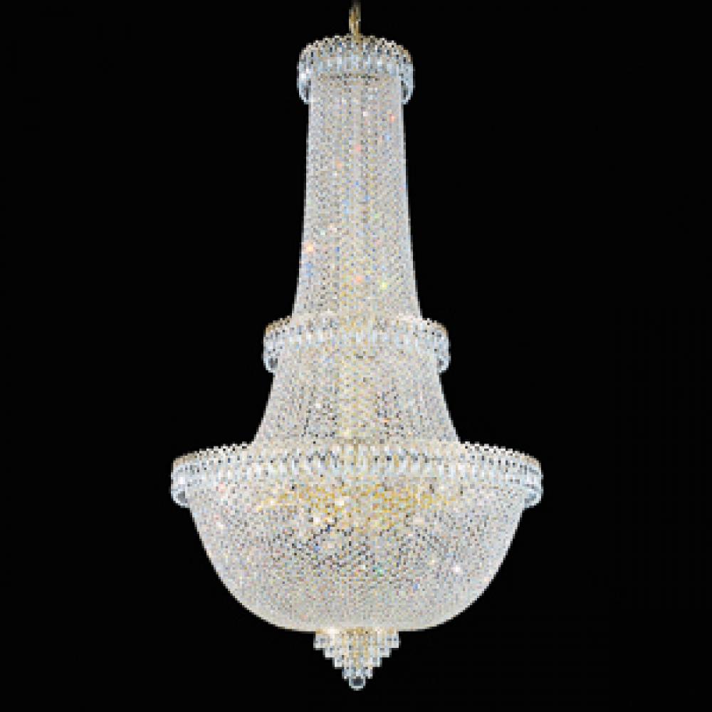 Camelot 57 Light 110V Chandelier in Polished Gold with Clear Gemcut® Crystal