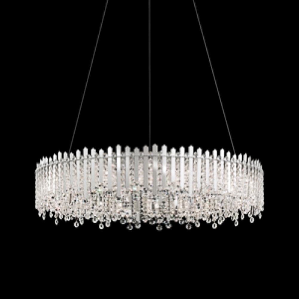 Chatter 18 Light 110V Pendant in Gold Mirror with Clear Heritage Crystal