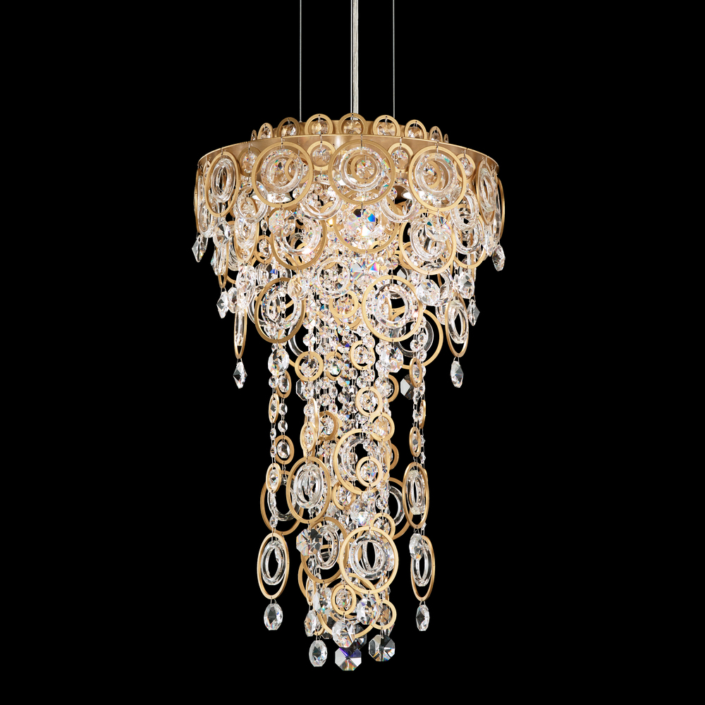 Circulus 4 Light 120V Pendant in Antique Silver with Optic Crystal