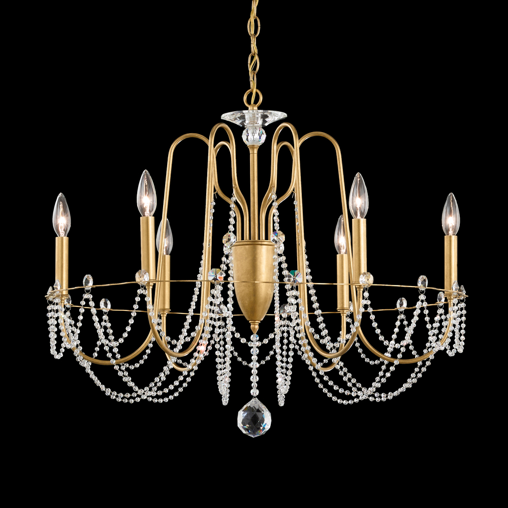 Esmery 6 Light 120V Chandelier in Antique Silver with Optic Crystal