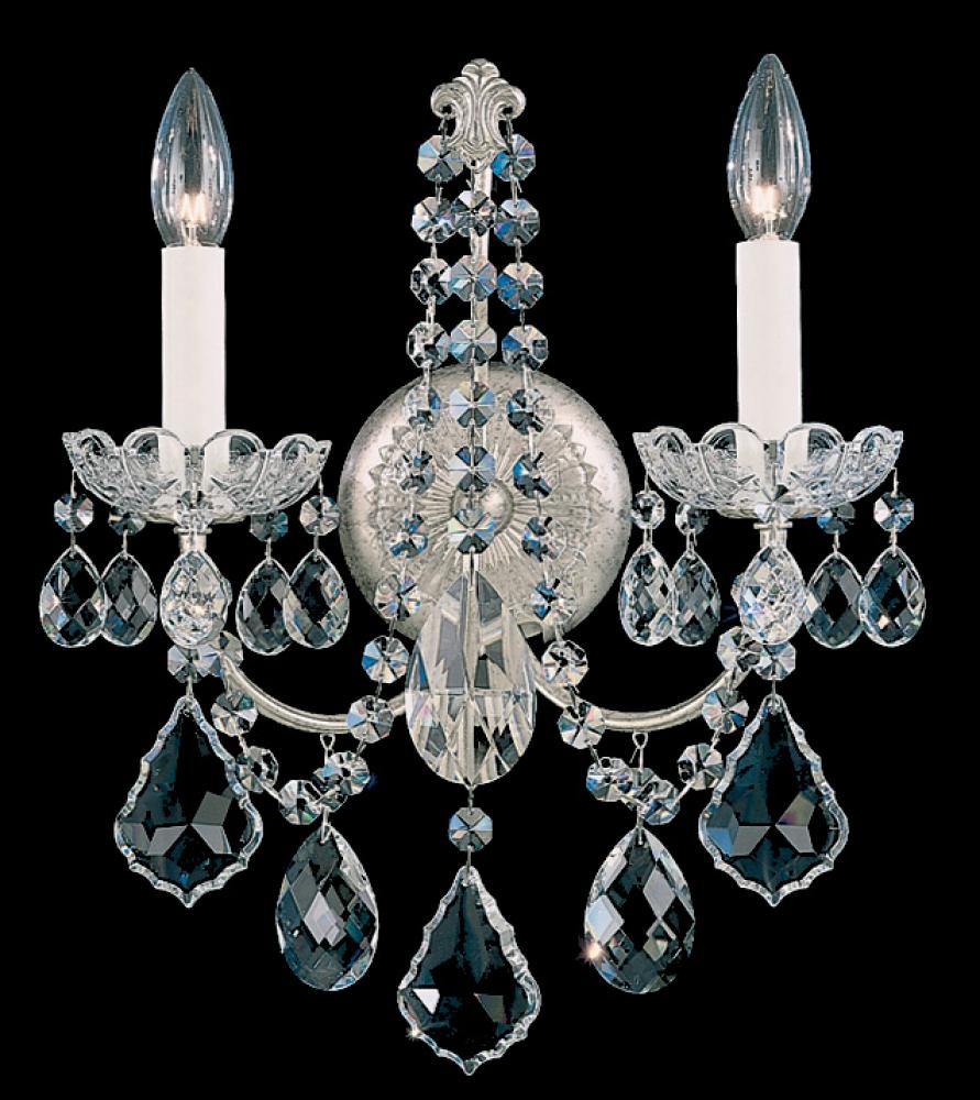 New Orleans 2 Light 120V Wall Sconce in Etruscan Gold with Heritage Handcut Crystal