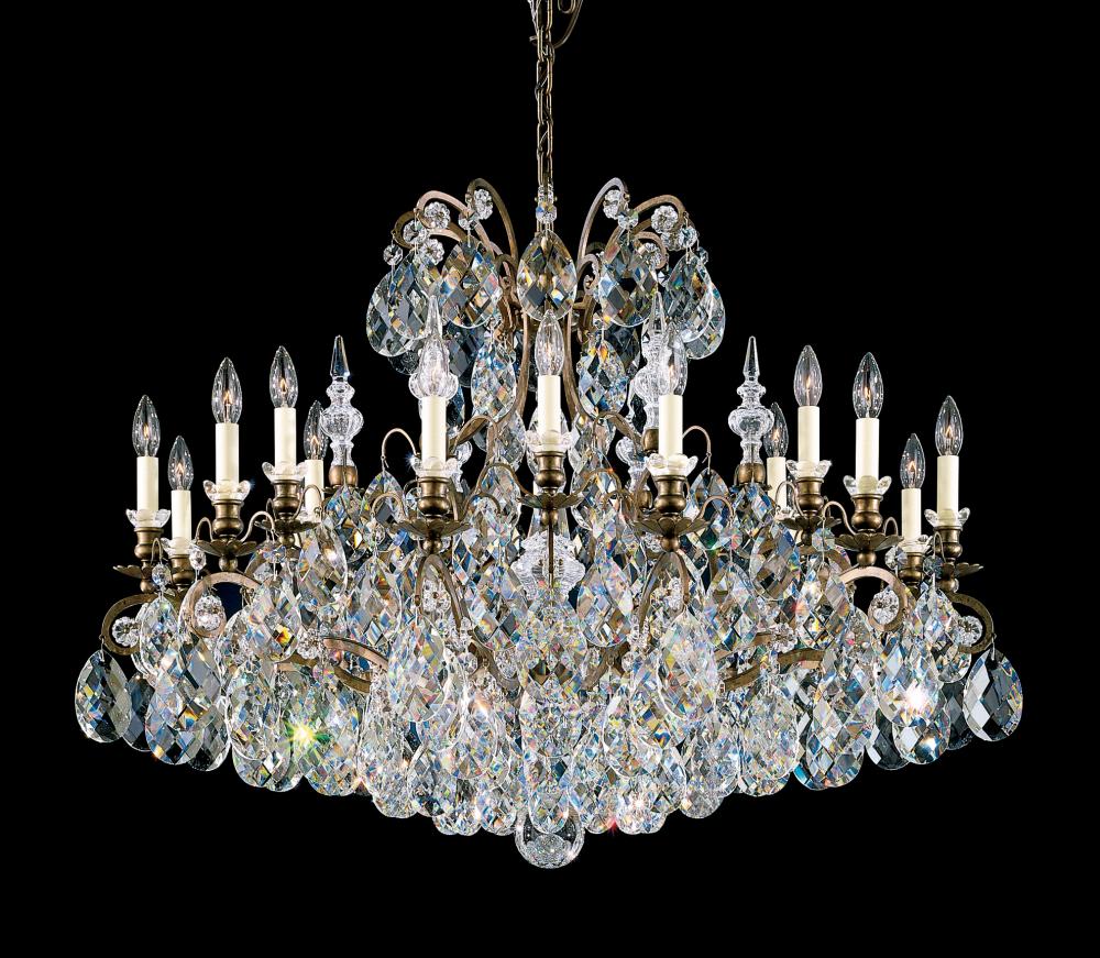 Renaissance 19 Light 120V Chandelier in Heirloom Gold with Heritage Handcut Crystal