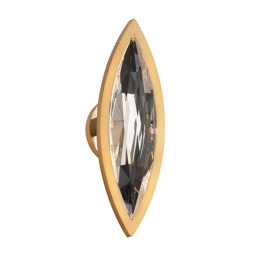 Marchesa 17 120/277V Wall Sconce in Aged Brass with Radiance Crystal Dust