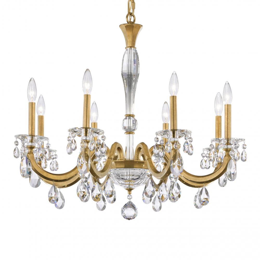 San Marco 8 Light 120V Chandelier in Black with Radiance Crystal