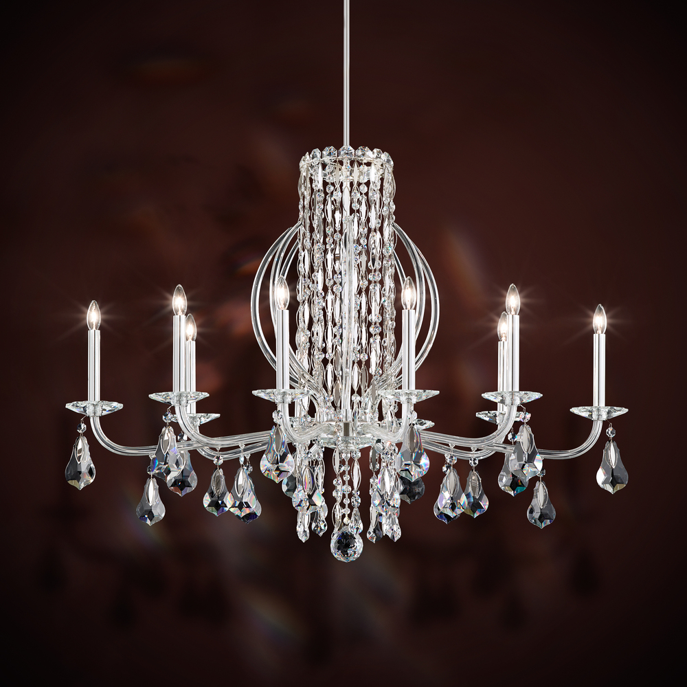 Siena 10 Light 120V Chandelier in Heirloom Gold with Heritage Handcut Crystal