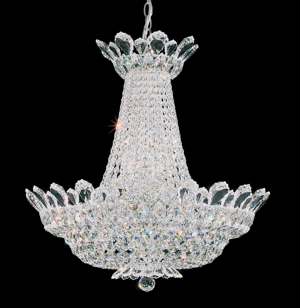 Trilliane 24 Light 120V Pendant in Polished Stainless Steel with Heritage Handcut Crystal