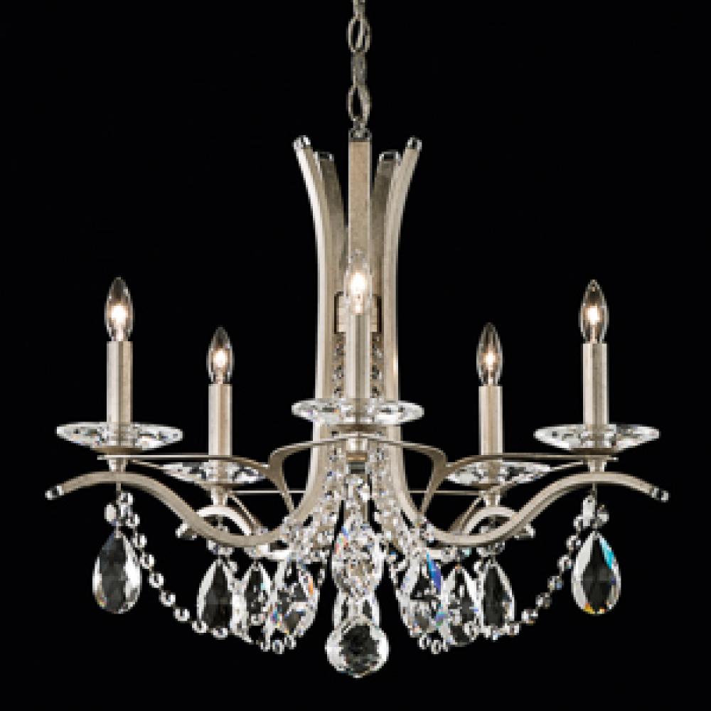 Vesca 5 Light 110V Chandelier in Heirloom Bronze with Clear Crystals From Swarovski®