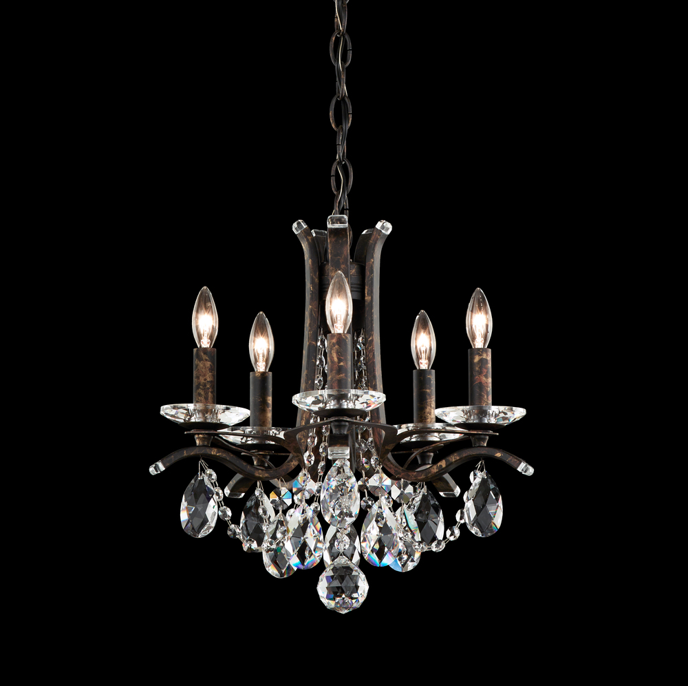 Vesca 5 Light 120V Chandelier in Heirloom Bronze with Heritage Handcut Crystal