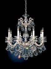 Schonbek 1870 5073-51 - La Scala 8 Light 120V Chandelier in Black with Clear Heritage Handcut Crystal