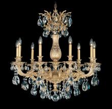 Schonbek 1870 5679-48H - Milano 9 Light 120V Chandelier in Antique Silver with Heritage Handcut Crystal