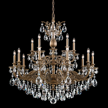 Schonbek 1870 5685-23R - Milano 15 Light 120V Chandelier in Etruscan Gold with Radiance Crystal