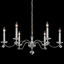 Schonbek 1870 MD1006N-40H - Modique 6 Light 120V Chandelier in Polished Silver with Heritage Handcut Crystal