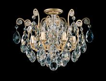 Schonbek 1870 3784-51 - Renaissance 6 Light 120V Semi-Flush Mount in Black with Heritage Handcut Crystal