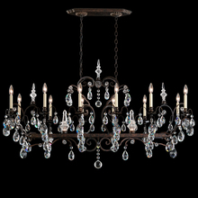 Schonbek 1870 3796N-48H - Renaissance 14 Light 120V Chandelier in Antique Silver with Clear Heritage Handcut Crystal