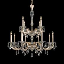 Schonbek 1870 S7612N-48R - Napoli 12 Light 120V Chandelier in Antique Silver with Radiance Crystal