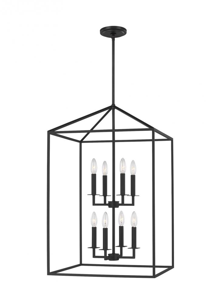 Perryton transitional 8-light LED indoor dimmable large ceiling pendant hanging chandelier light in