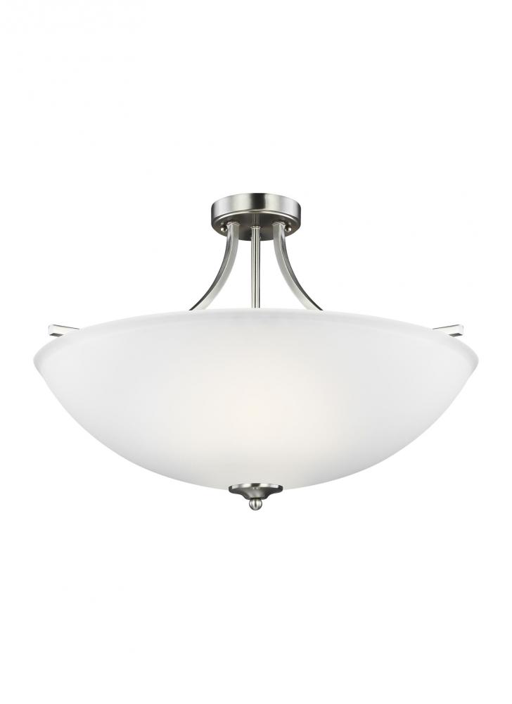 Geary Large Four Light Semi-Flush Convertible Pendant