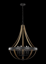 Generation Lighting 6551106EN-846 - Davlin traditional 6-light LED indoor dimmable ceiling pendant hanging chandelier pendant light in s