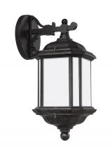 Generation Lighting 84530EN3-746 - Kent traditional 1-light LED outdoor exterior medium wall lantern sconce in oxford bronze finish wit