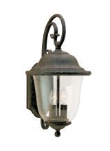 Generation Lighting 8460-46 - Trafalgar traditional 2-light outdoor exterior large wall lantern sconce in oxidized bronze finish w