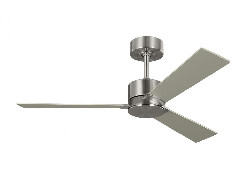 Rozzen 44&#34; Indoor/Outdoor Brushed Steel Ceiling Fan with Handheld Remote Control