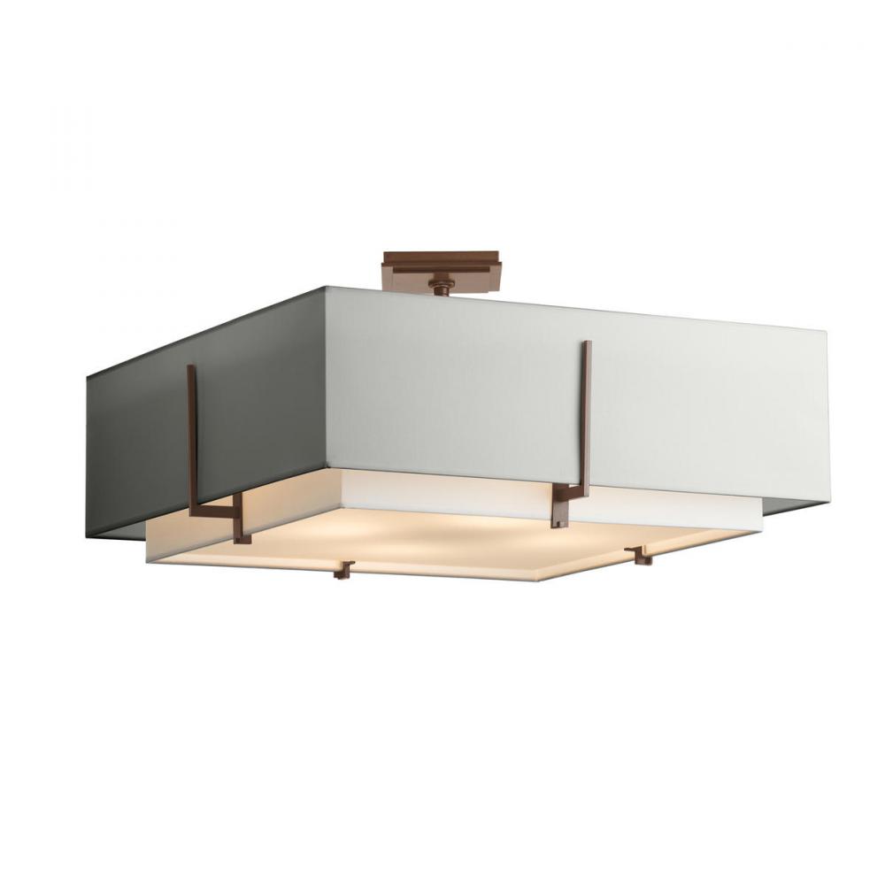 Exos Square Large Double Shade Semi-Flush