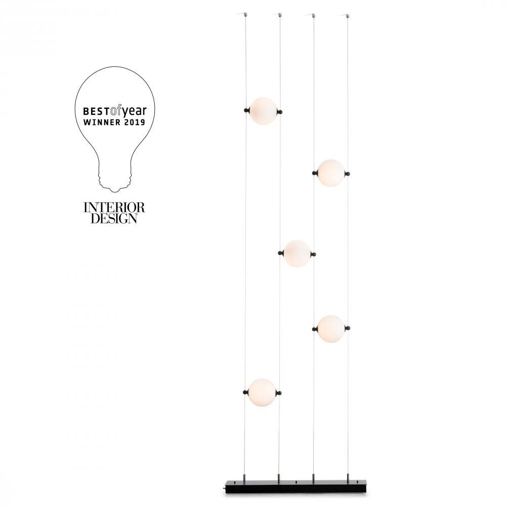 Abacus 5-Light Floor to Ceiling Plug-In LED Lamp