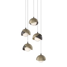 Hubbardton Forge 131125-SKT-LONG-14-84-GG0711 - Brooklyn 5-Light Double Shade Pendant