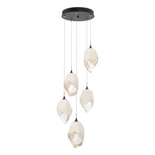 Hubbardton Forge 131138-SKT-LONG-10-WP0755 - Chrysalis 5-Light Large Crystal Pendant