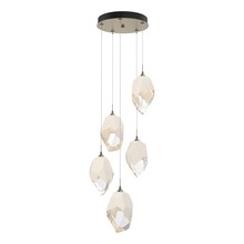 Hubbardton Forge 131138-SKT-LONG-84-WP0755 - Chrysalis 5-Light Large Crystal Pendant