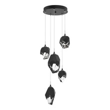 Hubbardton Forge 131139-SKT-LONG-10-BP0756 - Chrysalis 5-Light Mixed Crystal Pendant