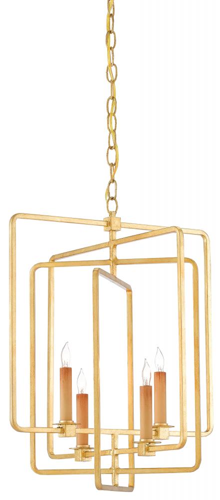 Metro Gold Square Chandelier