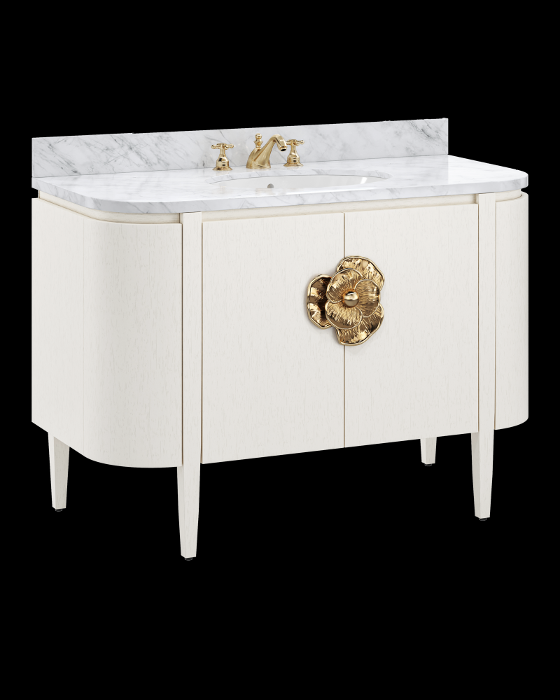 Briallen 48&#34; White Vanity with Oval Undermount Sink