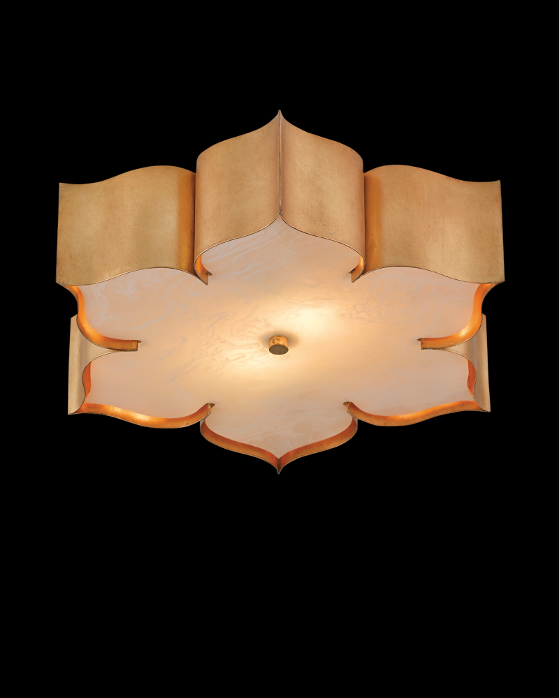 Grand Lotus Gold Flush Mount