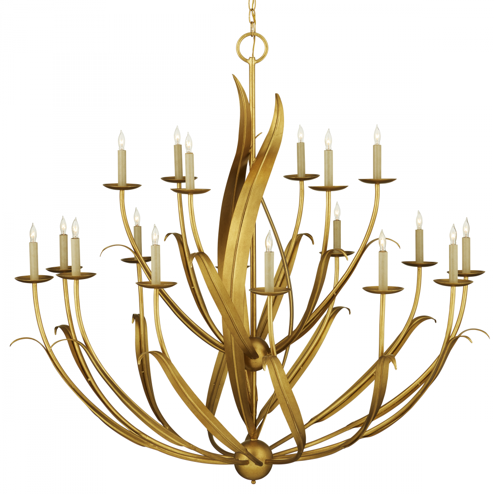 Menefee Large Gold Chandelier