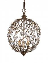 Currey 9652 - Crystal Bud Gold Orb Chandelie