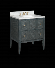 Currey 3800-0009 - Santos 28" Vintage Navy Vanity with Rectangular Undermount Sink