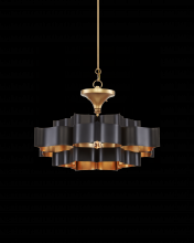 Currey 9000-0855 - Grand Lotus Small Black Chandelier